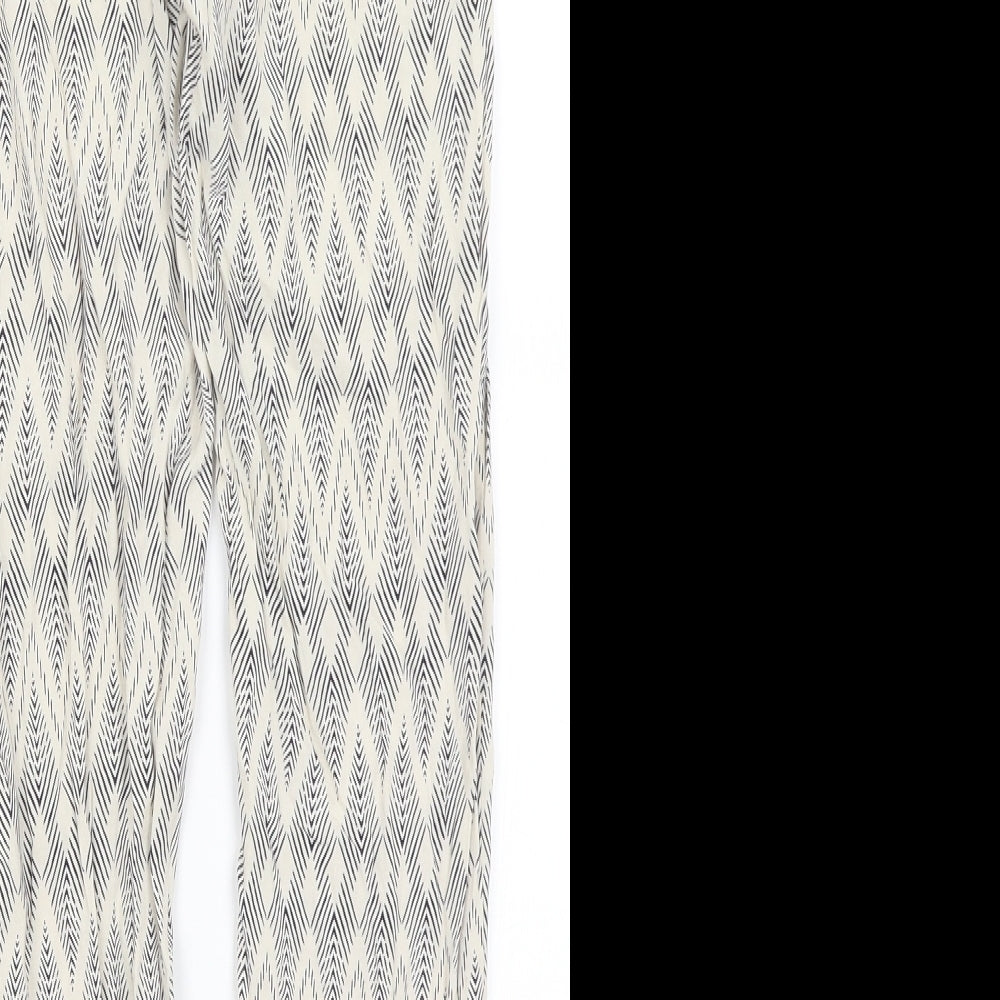 H&M Girls White   Capri Trousers Size 9-10 Years