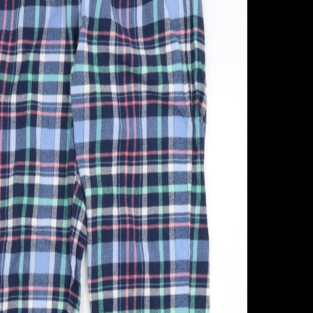 Disney Womens Blue Plaid  Capri Pyjama Pants Size 16