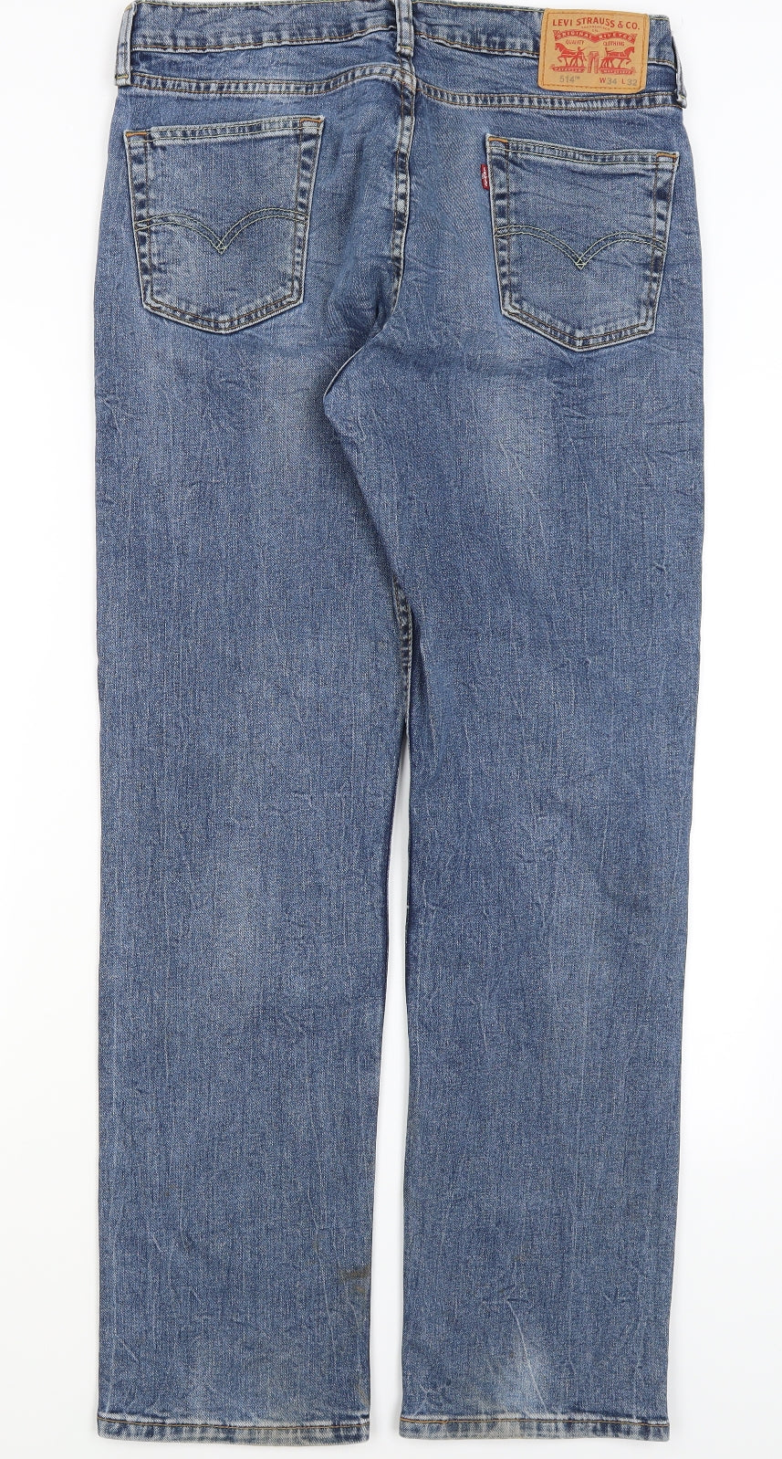 Levi Mens Blue   Straight Jeans Size 34 in L31 in