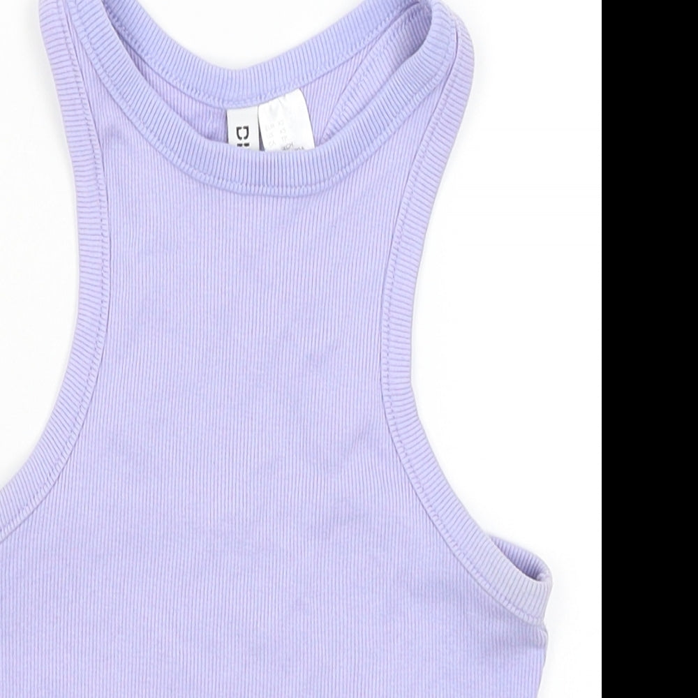 Divided Womens Purple   Cropped Tank Size XS