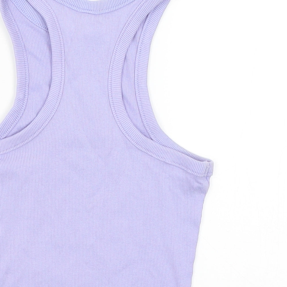 Divided Womens Purple   Cropped Tank Size XS