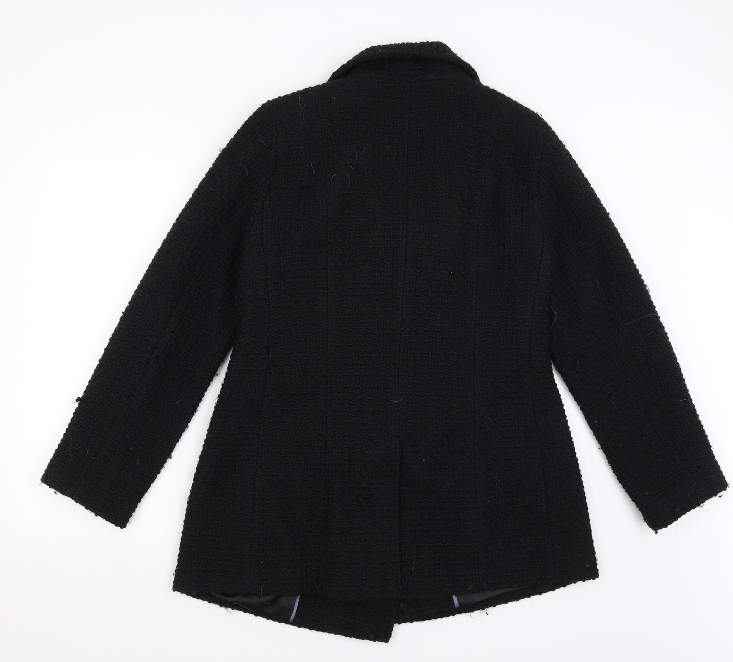 Calvin Klein Womens Black   Overcoat Coat Size L