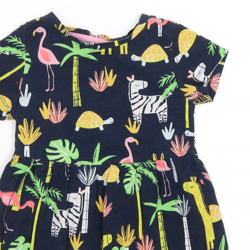 Blue Zoo Girls Blue   Fit & Flare  Size 2-3 Years  - Animals