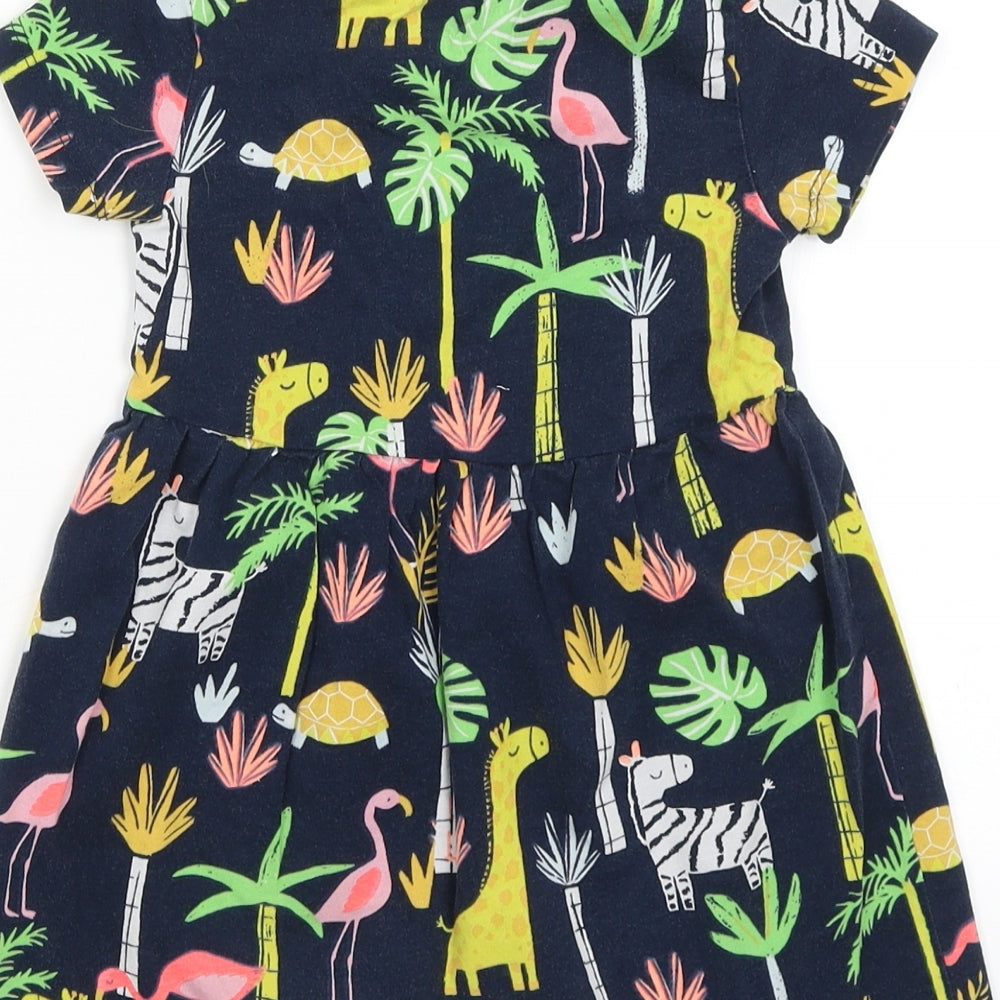 Blue Zoo Girls Blue   Fit & Flare  Size 2-3 Years  - Animals