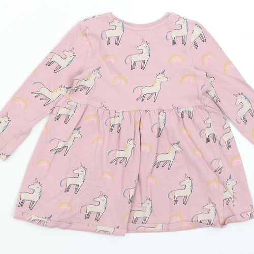M&S Girls Pink   Fit & Flare  Size 2-3 Years  - Unicorns