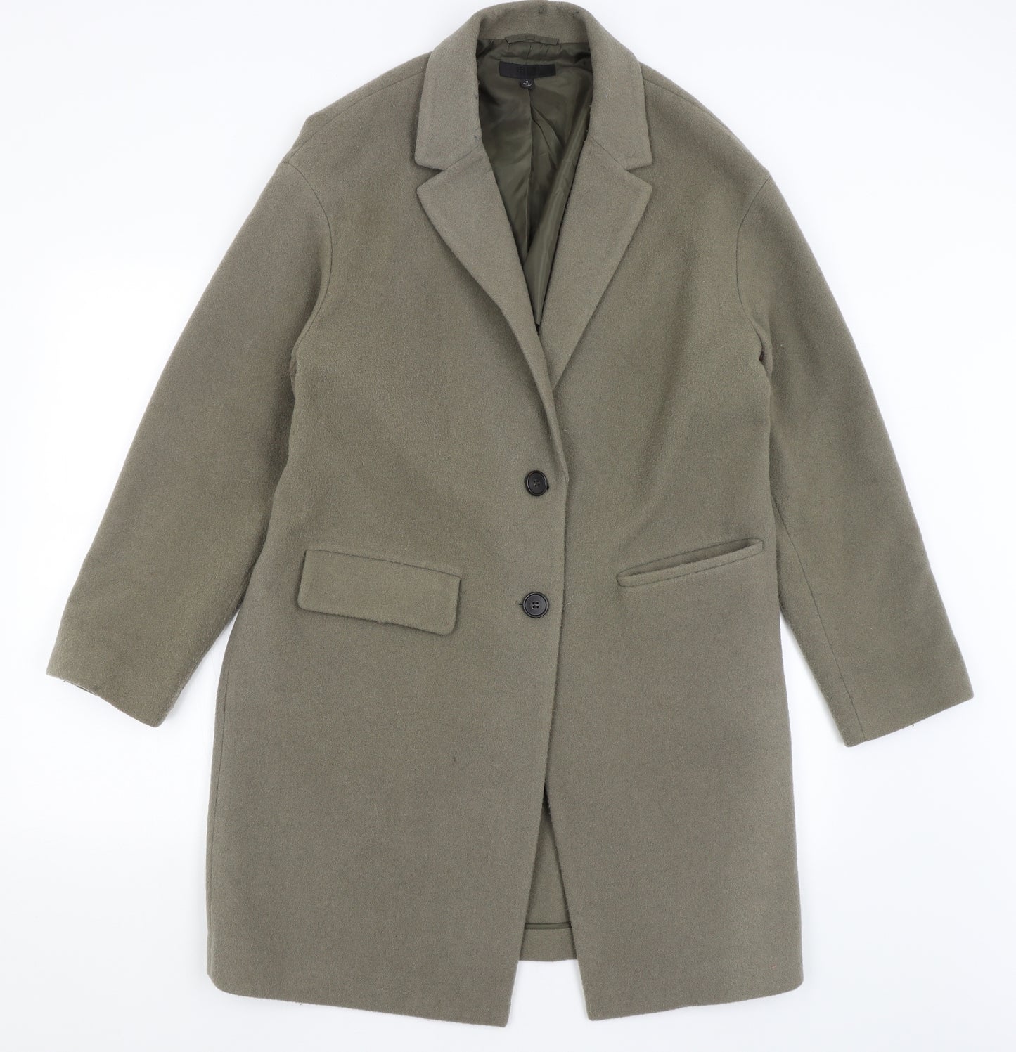 Uni Qlo Womens Green   Overcoat Coat Size L