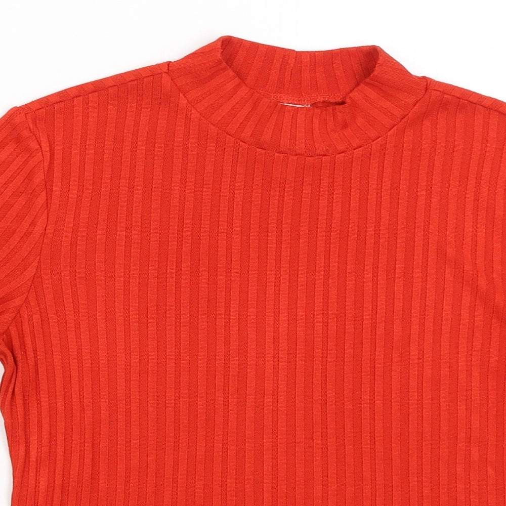 H&M Womens Red   Basic T-Shirt Size S