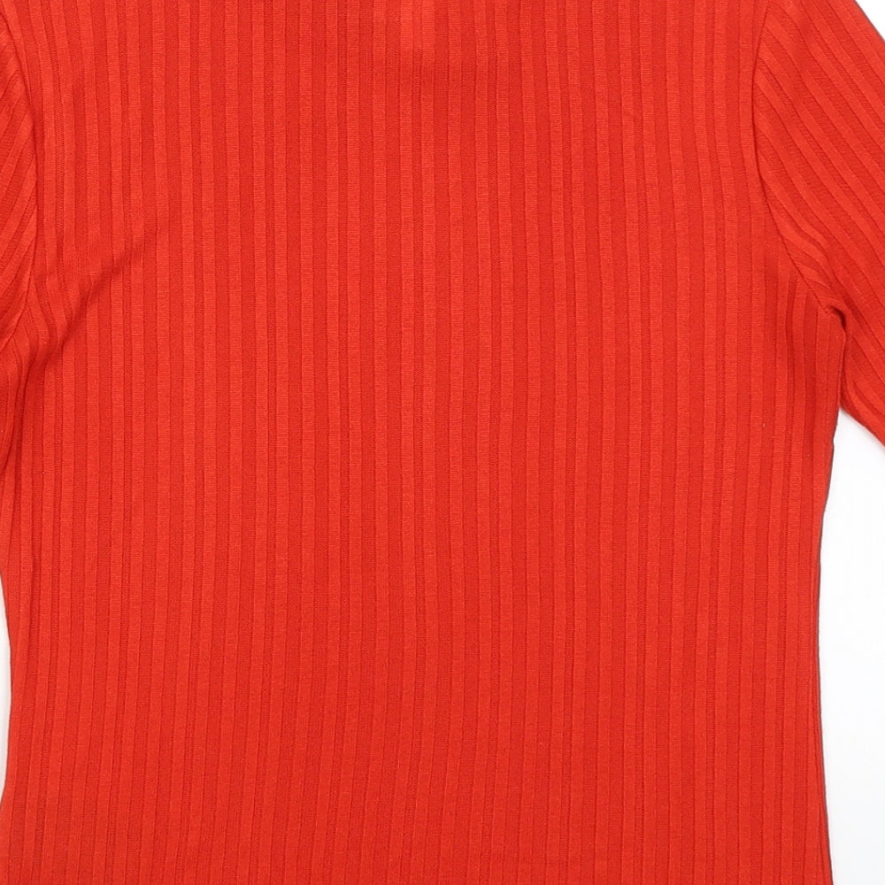 H&M Womens Red   Basic T-Shirt Size S