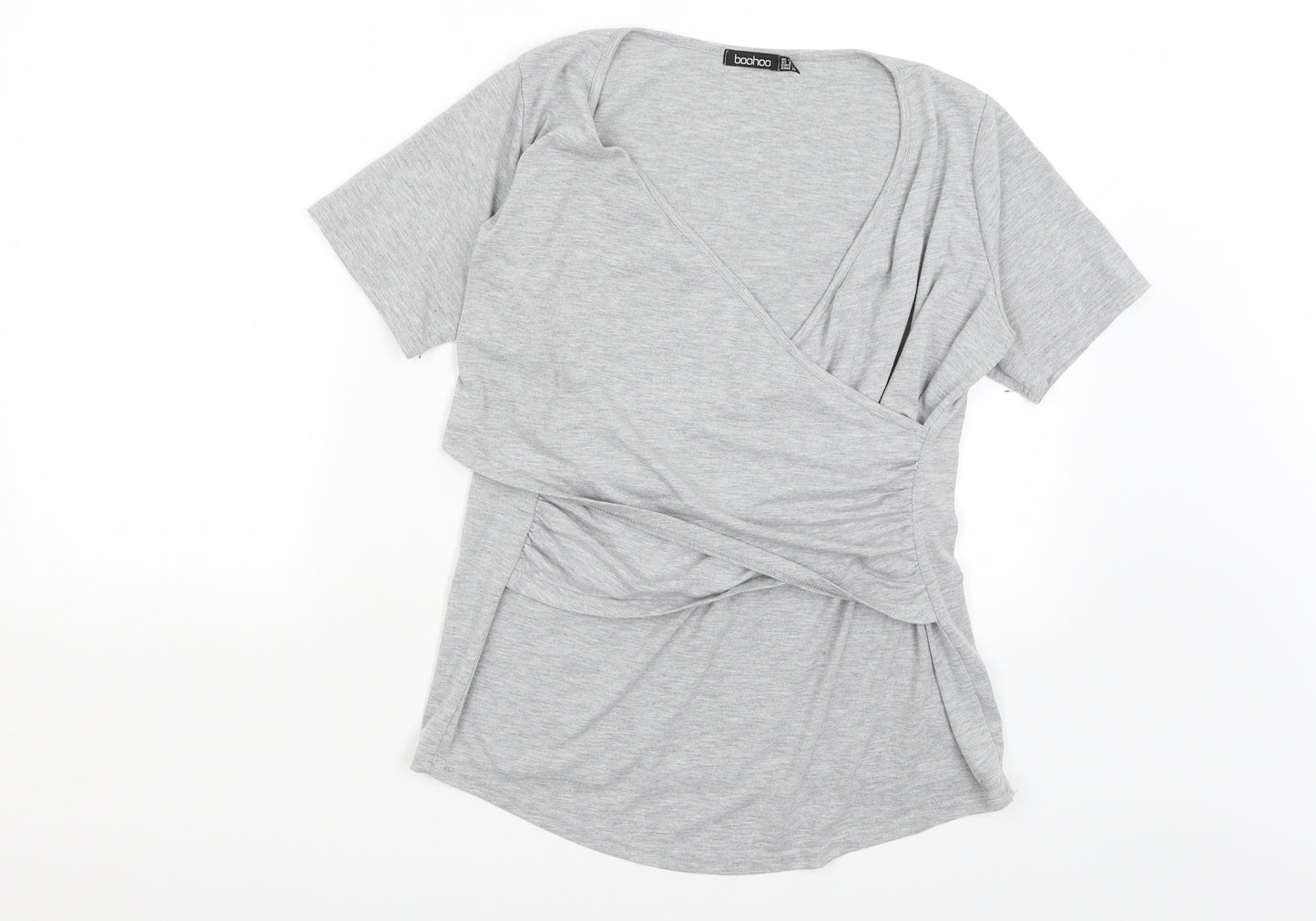 Boohoo Womens Grey   Basic T-Shirt Size 12