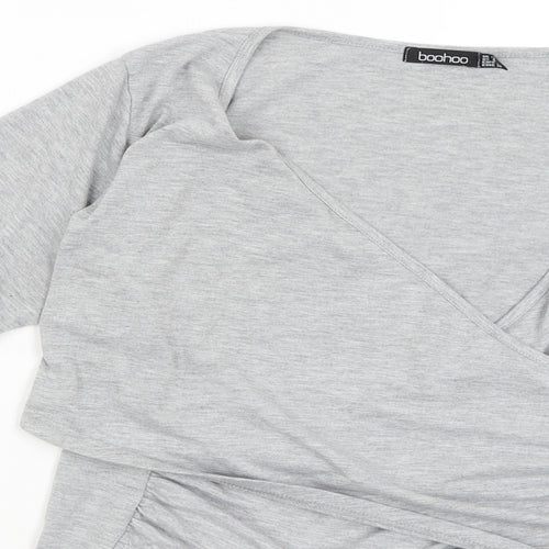 Boohoo Womens Grey   Basic T-Shirt Size 12