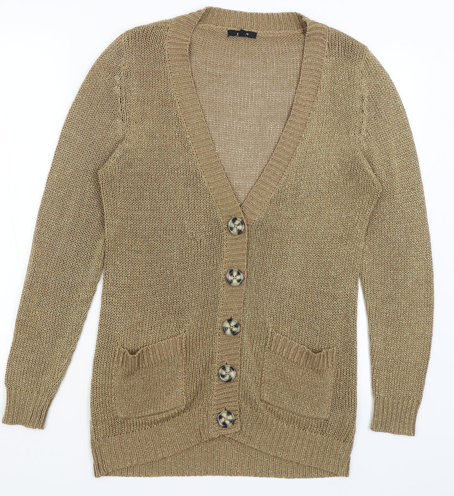 Papaya Womens Gold   Cardigan Jumper Size 12