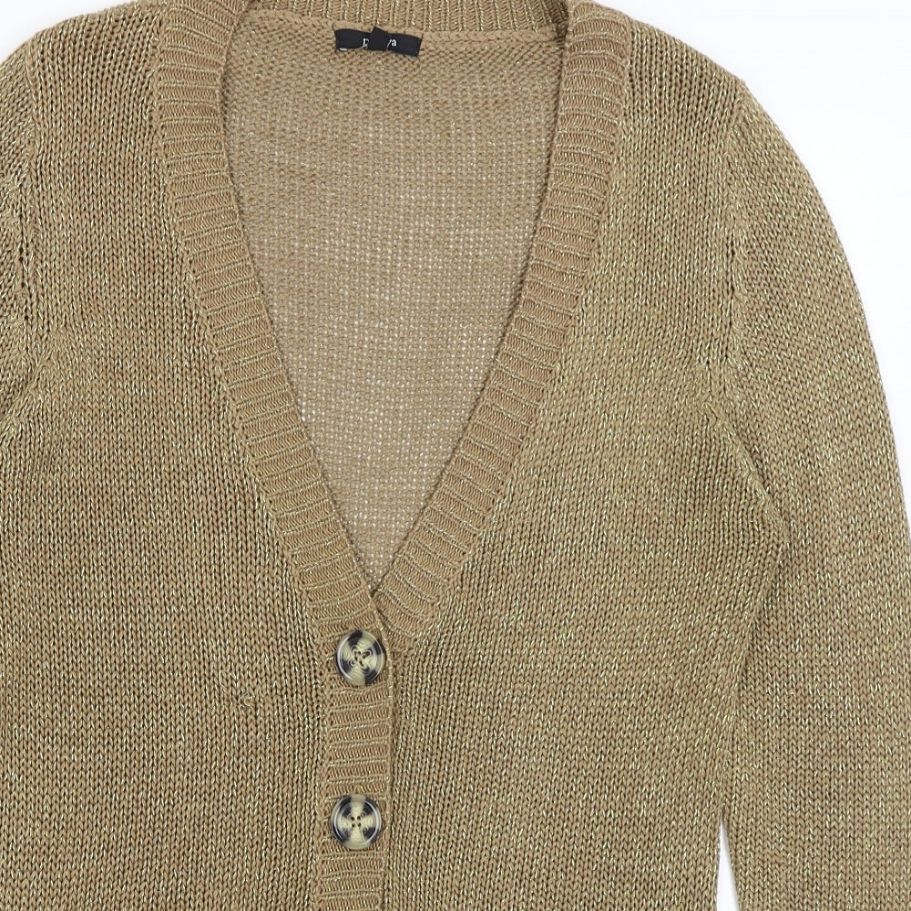 Papaya Womens Gold   Cardigan Jumper Size 12