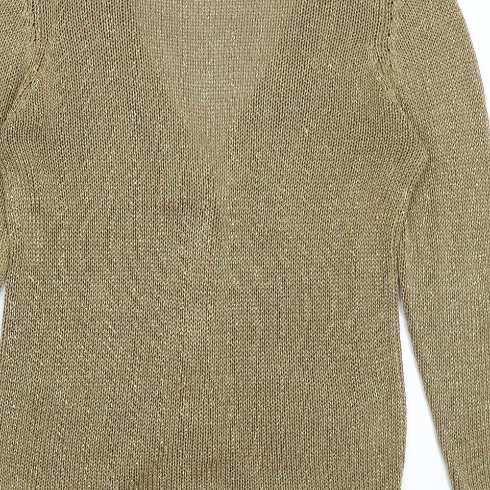 Papaya Womens Gold   Cardigan Jumper Size 12