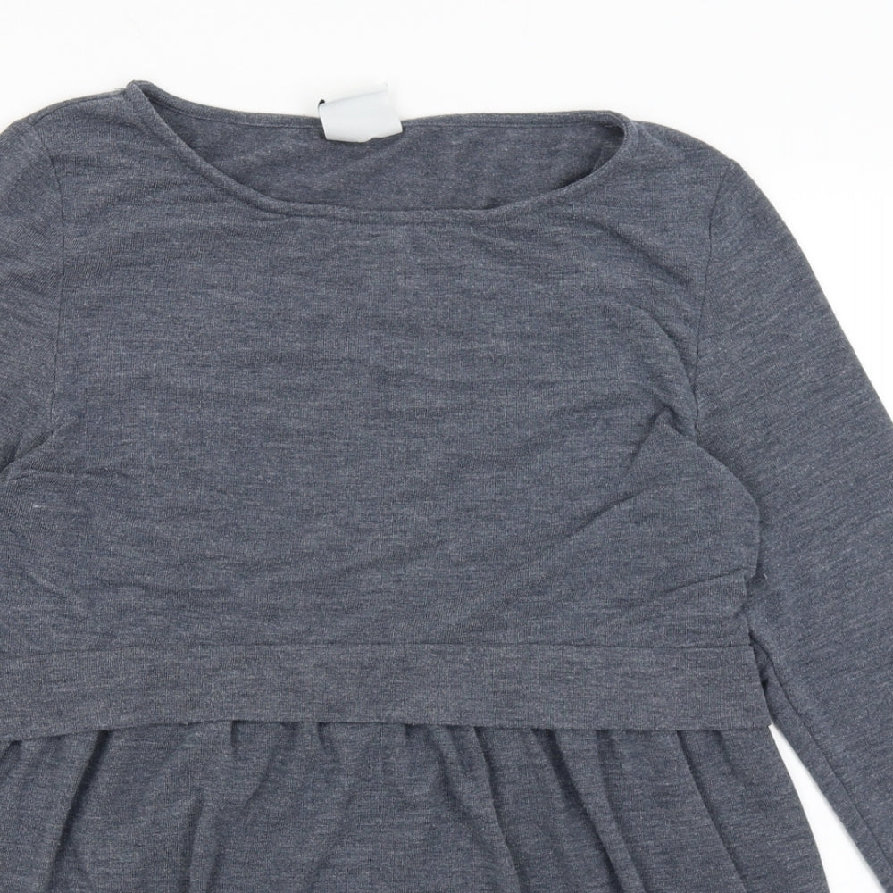 Mama Licious Womens Grey   Basic T-Shirt Size XL