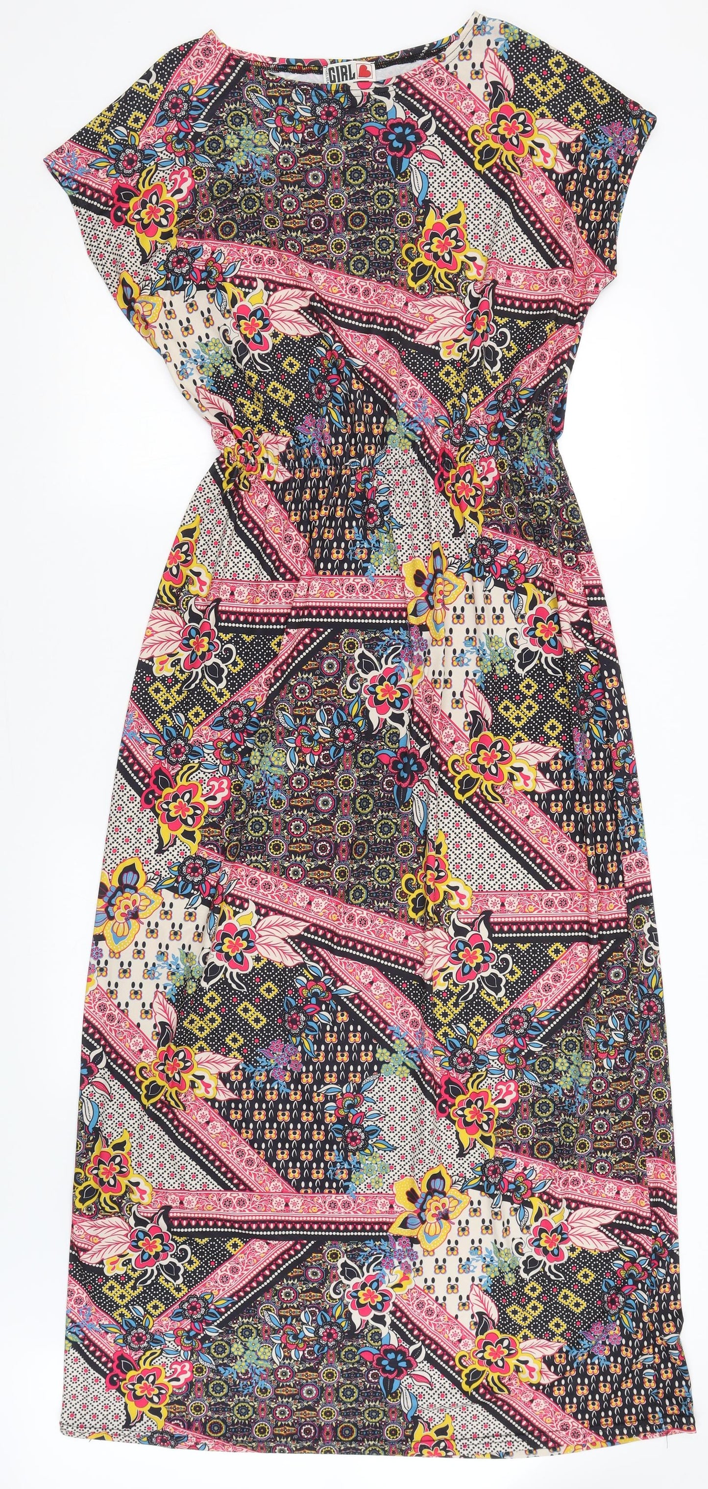 River Island Womens Black Paisley  Fit & Flare  Size 12