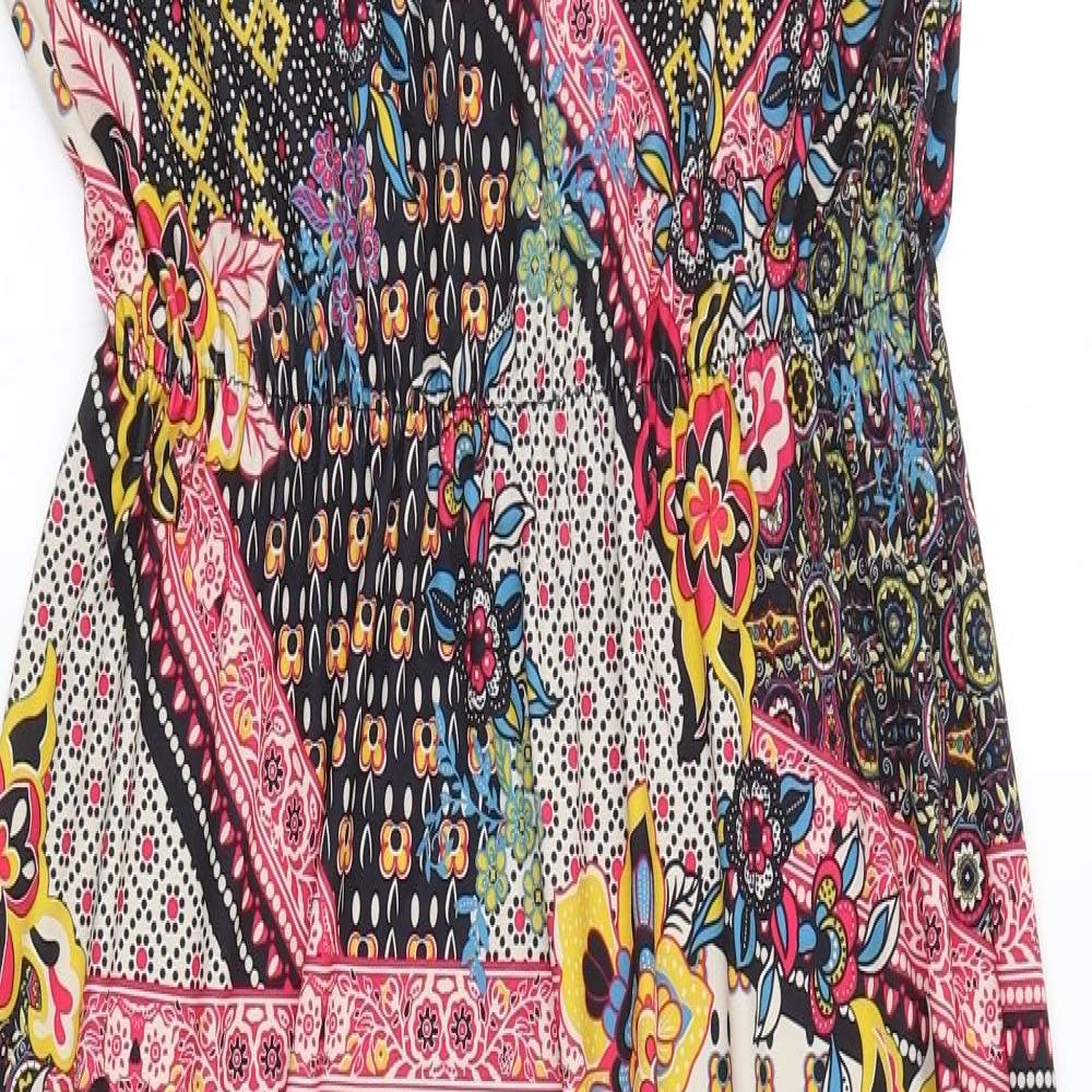 River Island Womens Black Paisley  Fit & Flare  Size 12