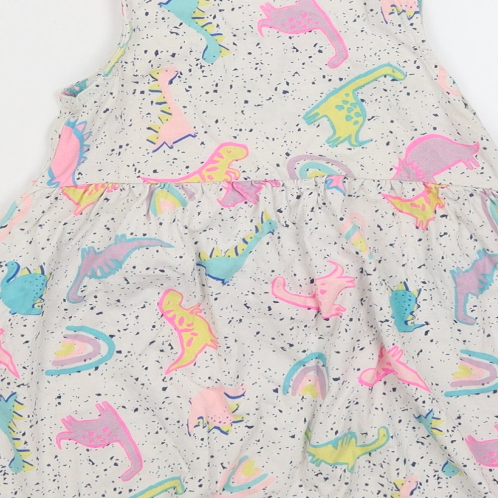 NEXT Baby White   Fit & Flare  Size 18-24 Months  - Dinosaurs