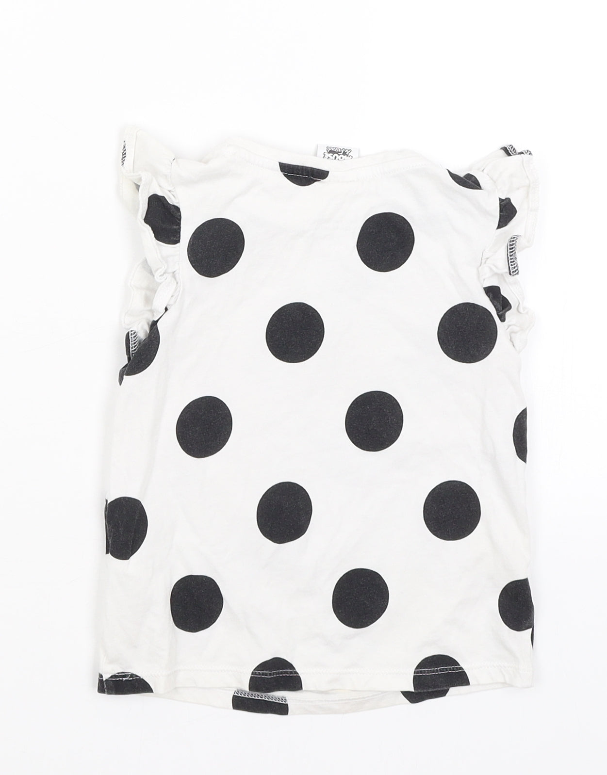 Disney Girls White Polka Dot  Basic T-Shirt Size 3-4 Years  - Daisy Duck