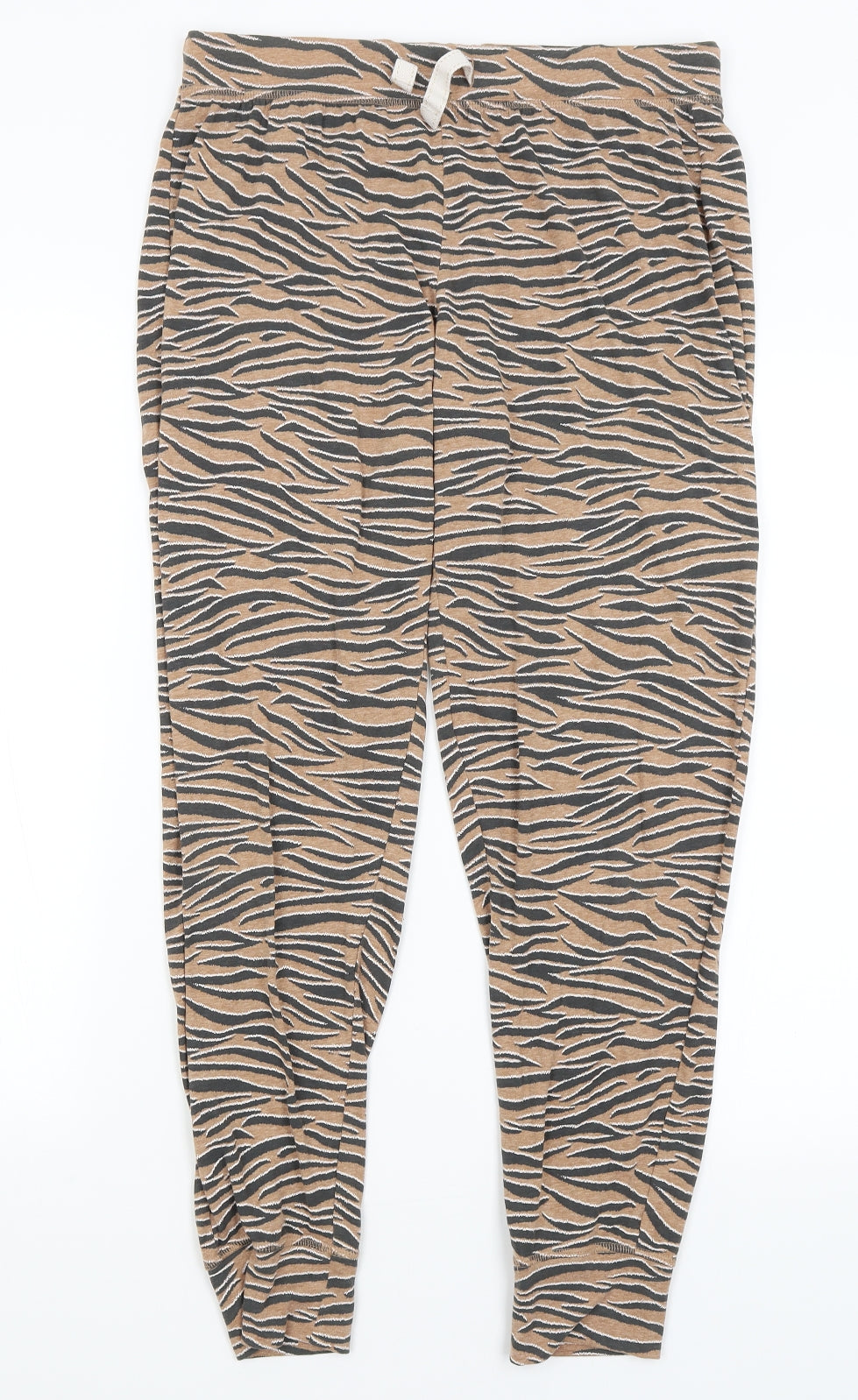 M&S Womens Orange Animal Print  Capri Pyjama Pants Size 14