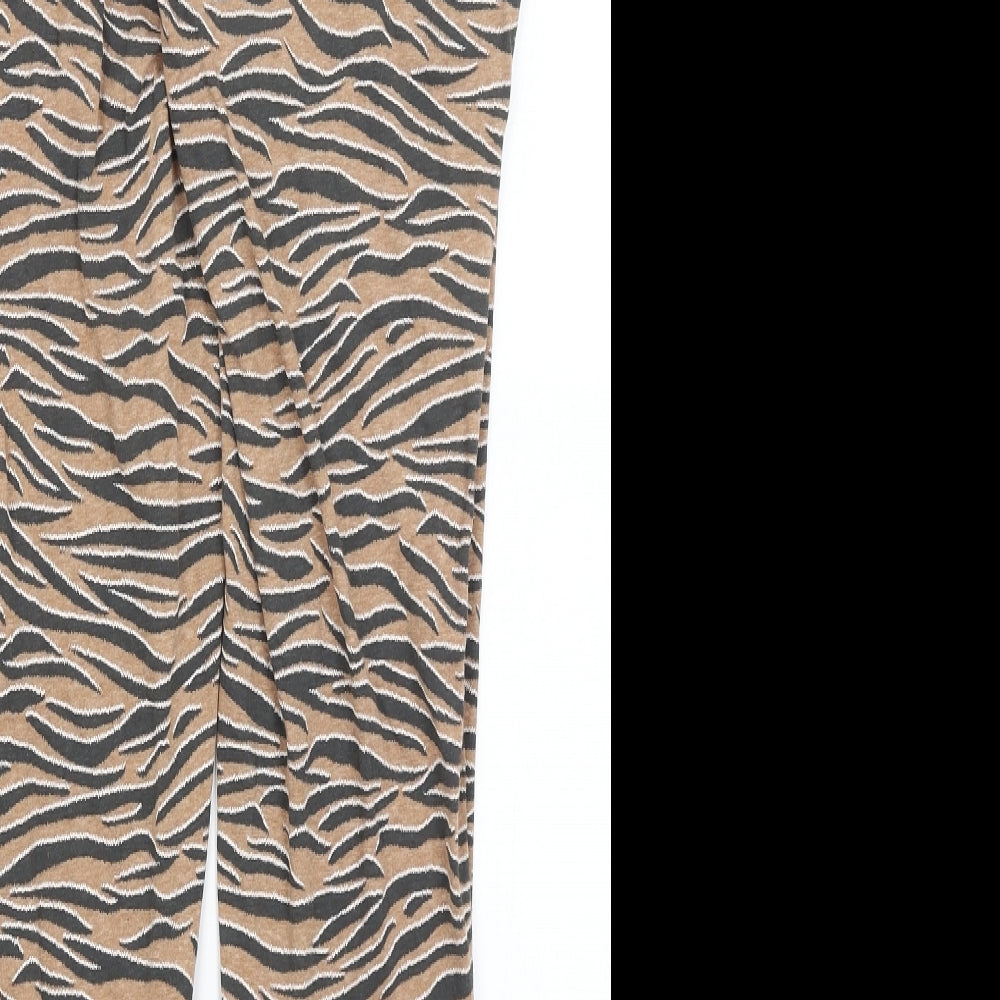 M&S Womens Orange Animal Print  Capri Pyjama Pants Size 14