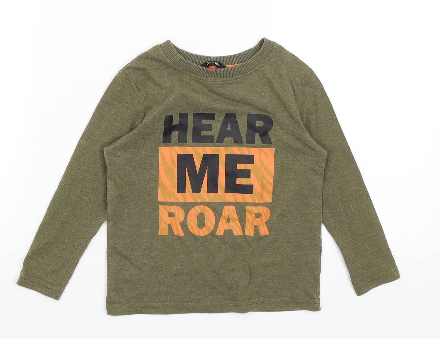 George Baby Green   Basic T-Shirt Size 18-24 Months  - Hear Me Roar