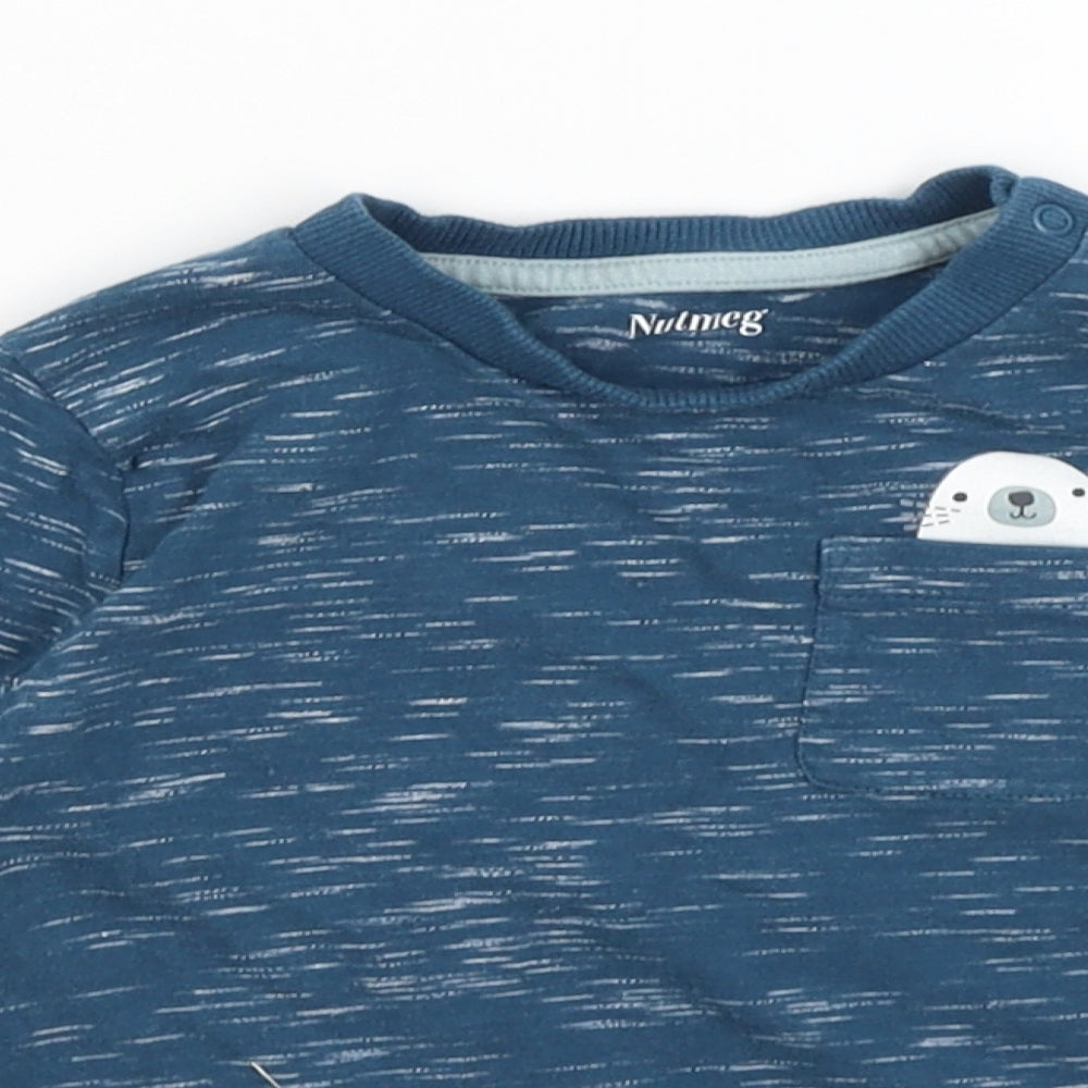 Nutmeg Boys Blue   Basic T-Shirt Size 2-3 Years  - Seal