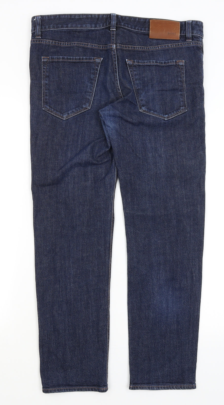 HUGO BOSS Mens Blue   Straight Jeans Size 34 in L28 in