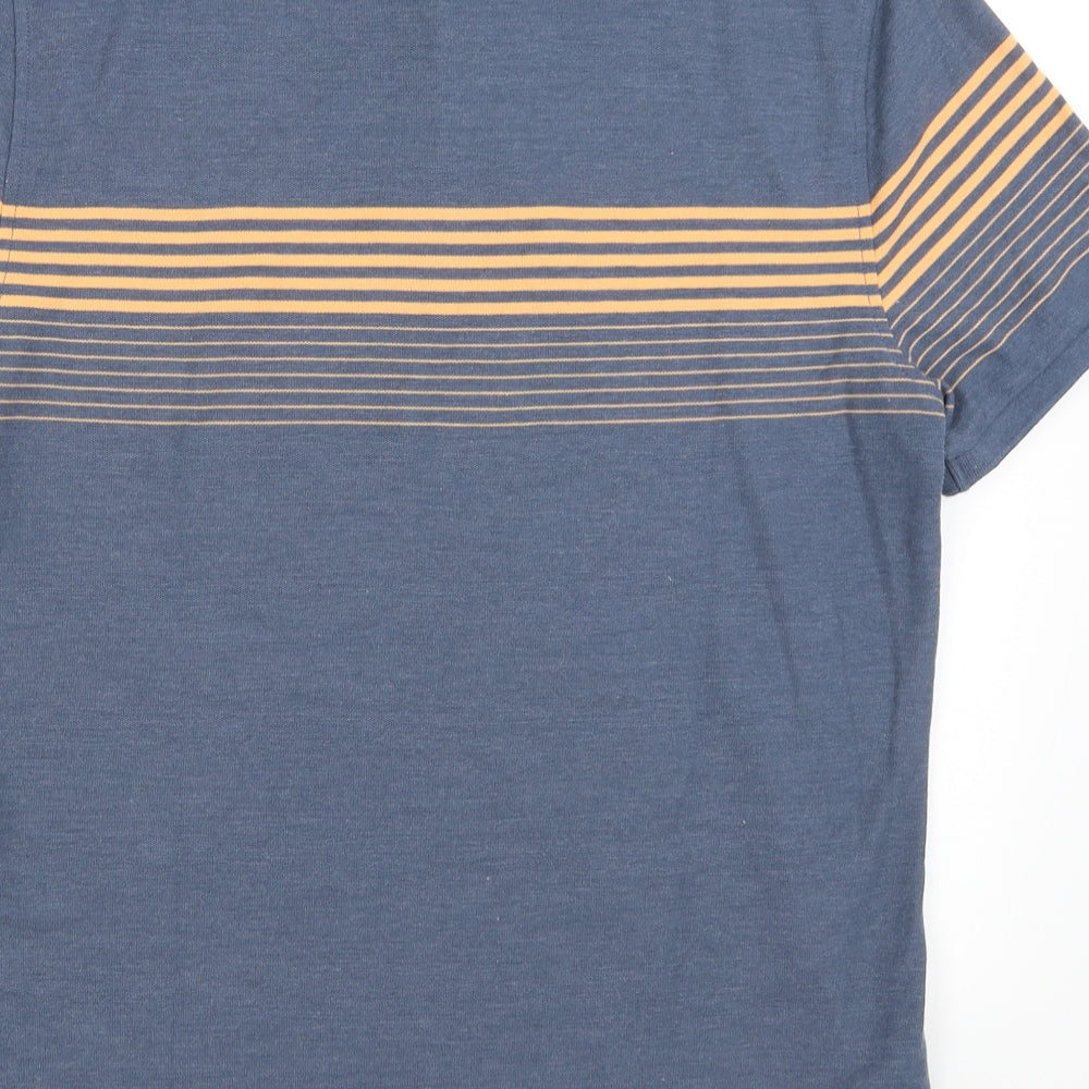 Penguin Mens Blue Striped   T-Shirt Size L
