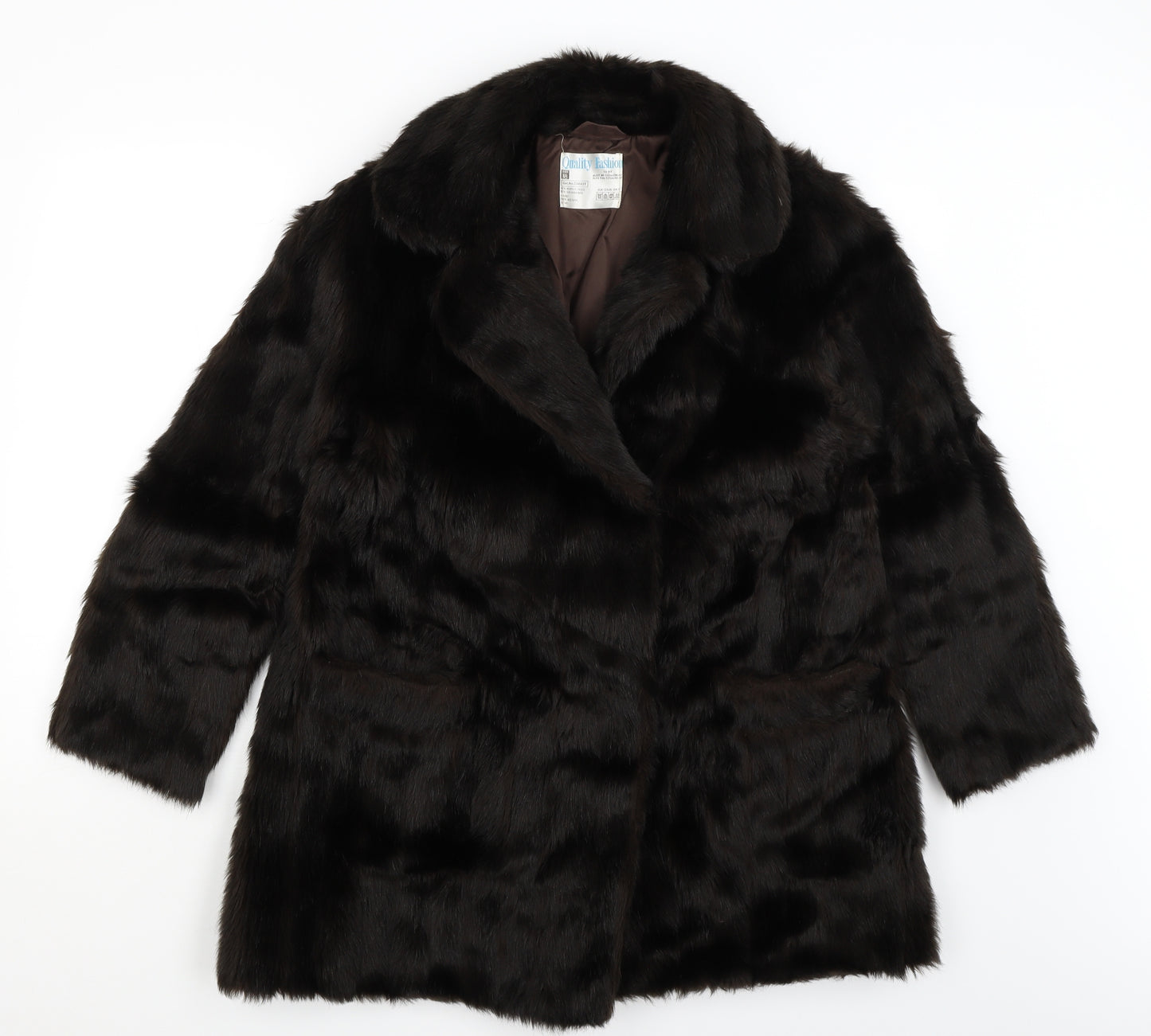 Preworn Womens Brown   Overcoat Coat Size 18