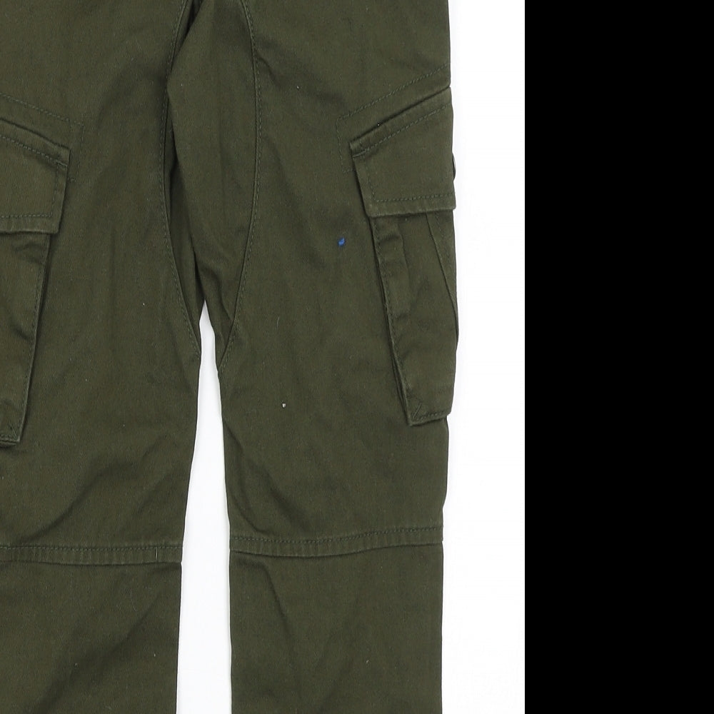 George Boys Green   Cargo Trousers Size 7-8 Years