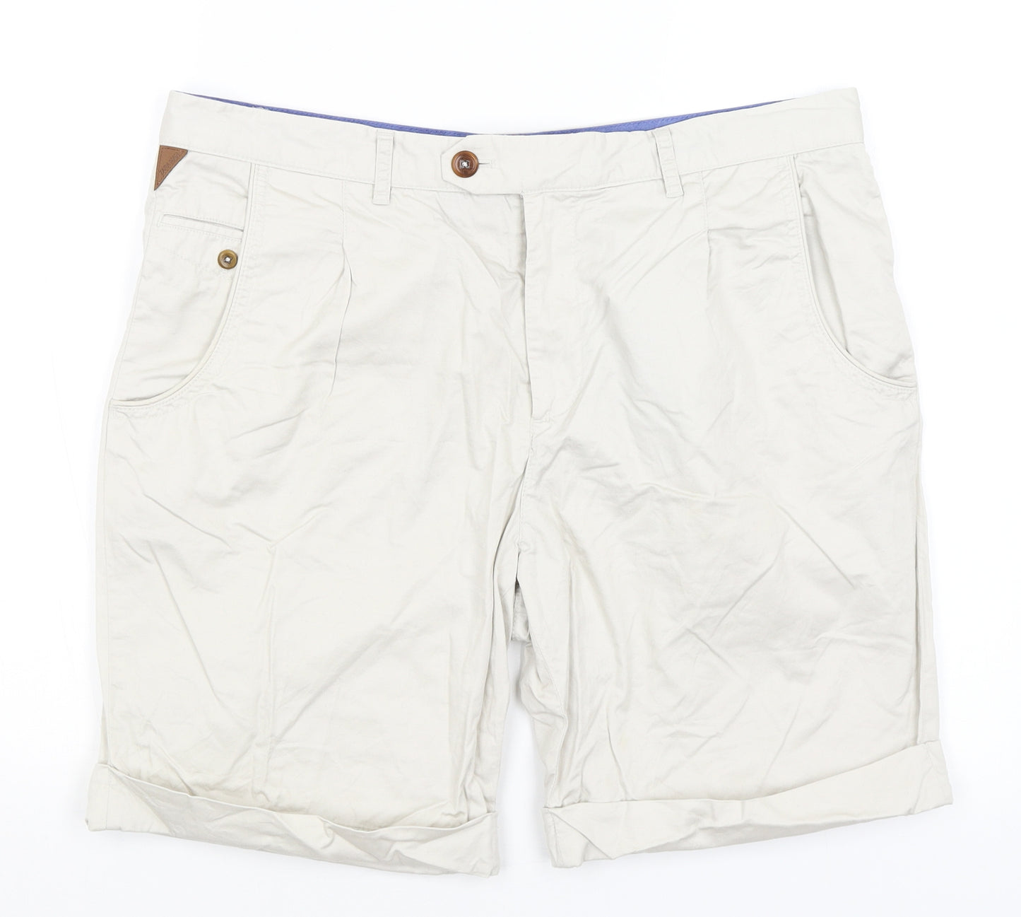 Zara Mens Beige   Chino Shorts Size 34 in
