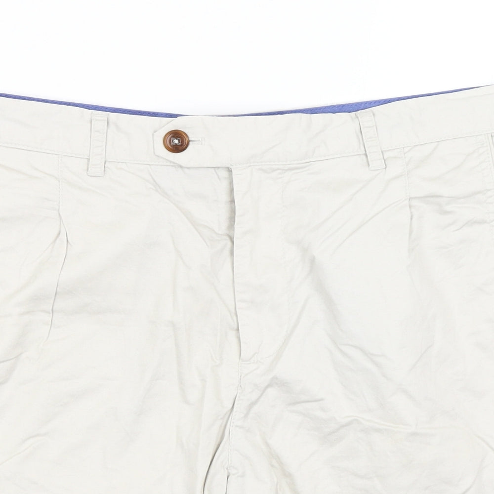 Zara Mens Beige   Chino Shorts Size 34 in