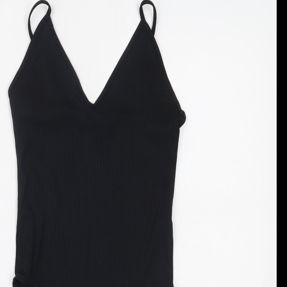 Miss Selfridge Womens Black   Bodysuit One-Piece Size 12