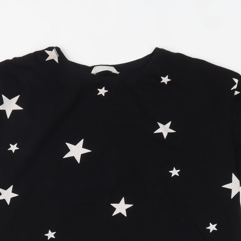 Marks and Spencer Womens Black Polka Dot   Pyjama Set Size M