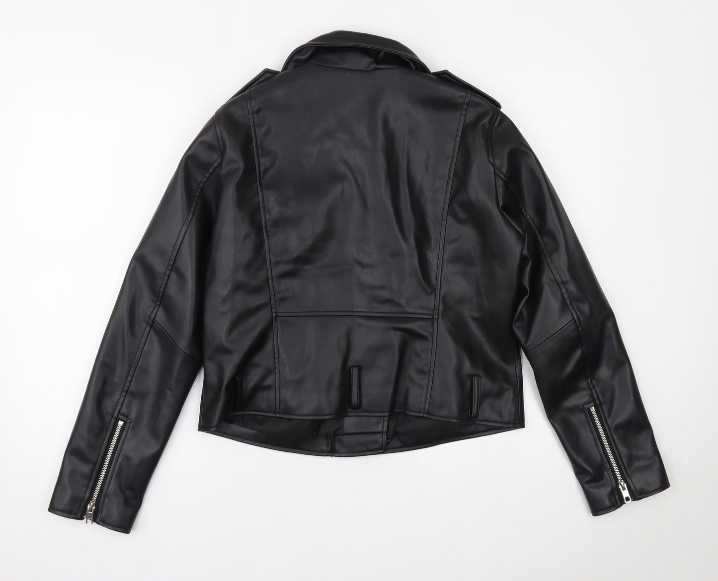 Zara Womens Black   Motorcycle Jacket Jacket Size L