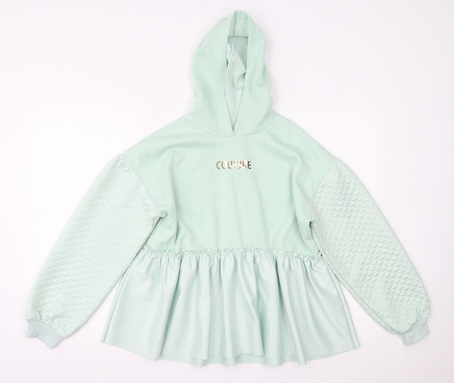 River Island Girls Green   Pullover Hoodie Size 11-12 Years