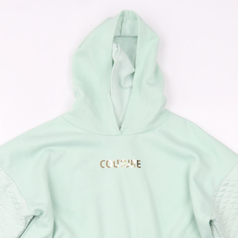 River Island Girls Green   Pullover Hoodie Size 11-12 Years