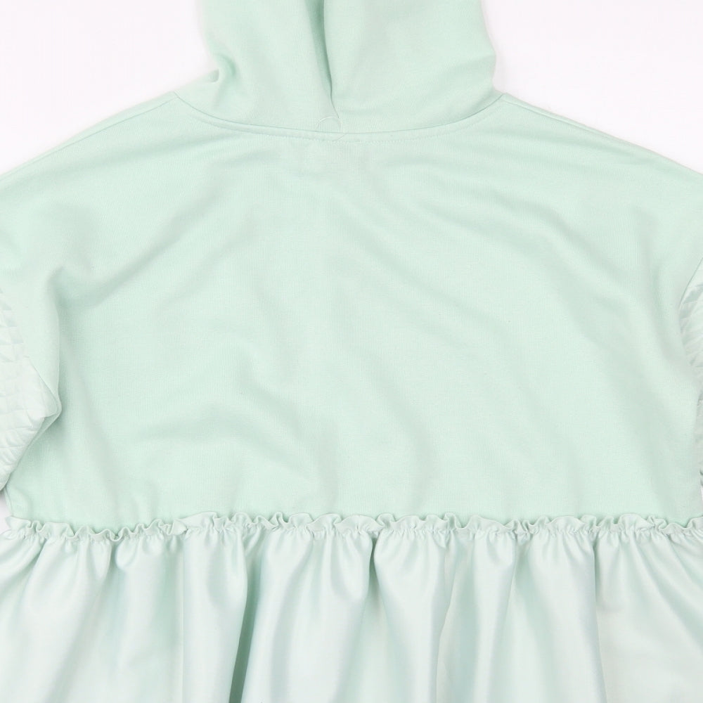 River Island Girls Green   Pullover Hoodie Size 11-12 Years