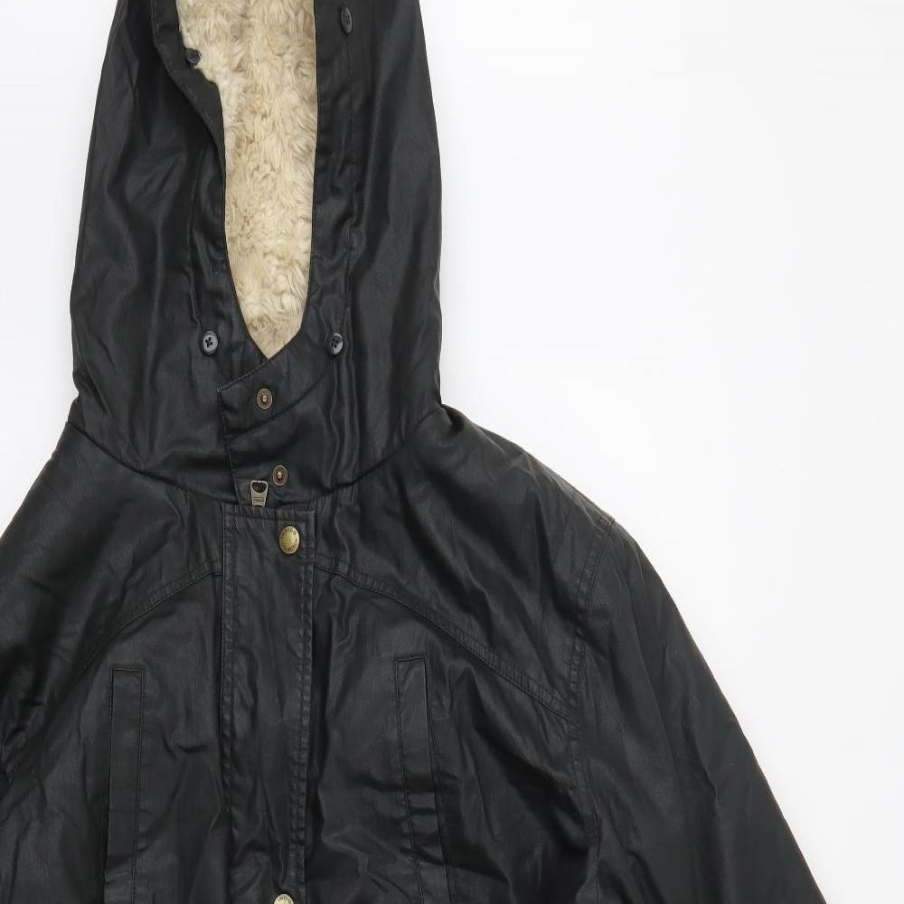 Marks and Spencer Womens Black   Overcoat Coat Size 22