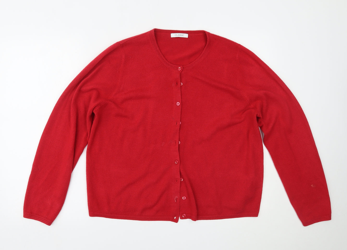 Marks and Spencer Womens Red   Cardigan Jumper Size 16