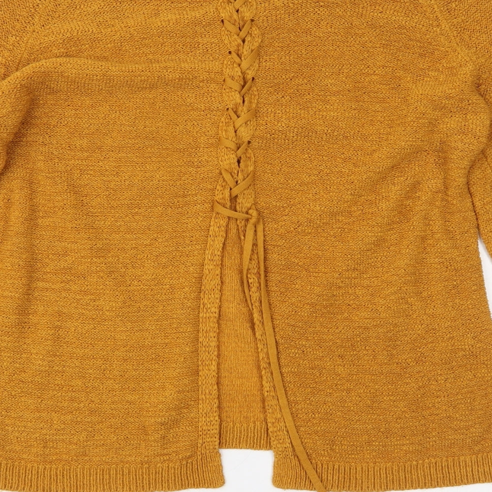 Papaya Womens Yellow   Basic Blouse Size M