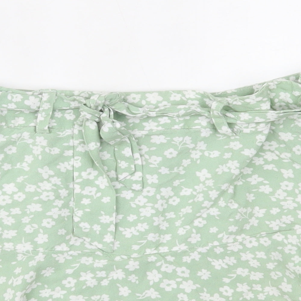 New Look Girls Green Floral   Skort Size 11 Years