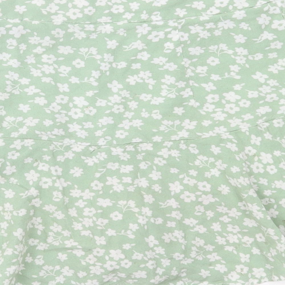 New Look Girls Green Floral   Skort Size 11 Years