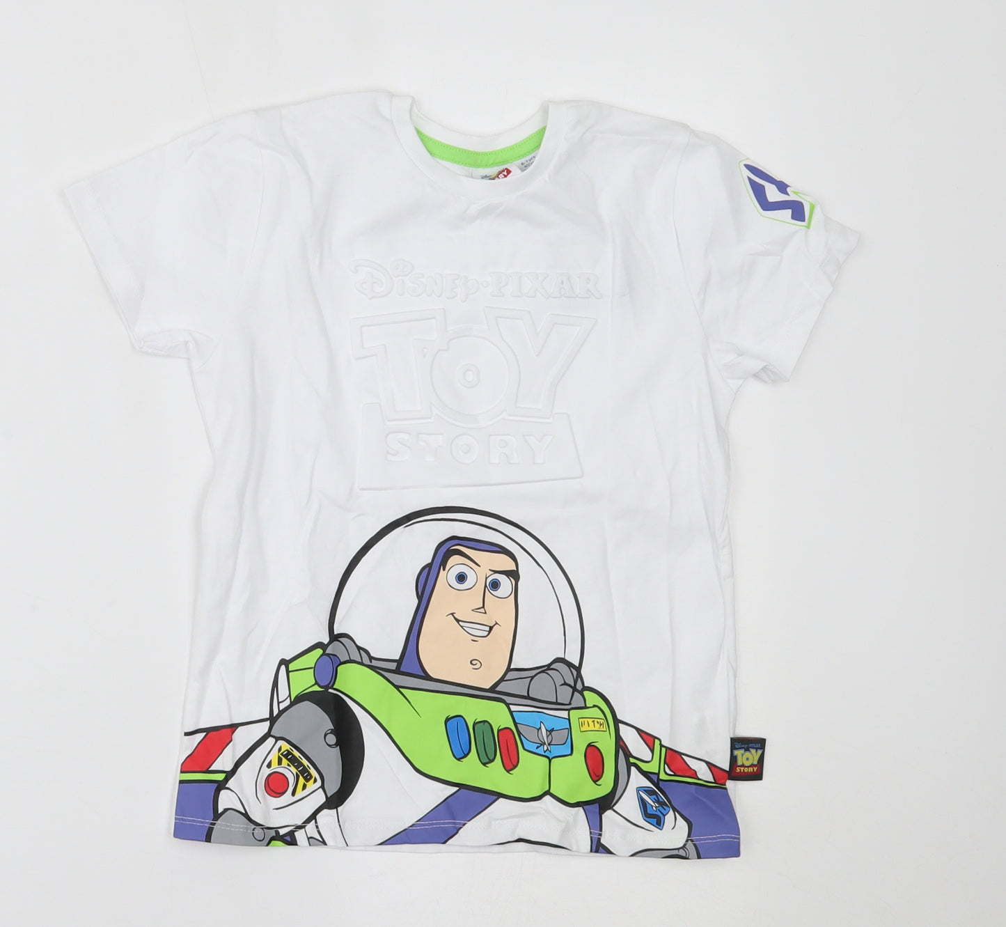 Primark Boys White   Basic T-Shirt Size 6-7 Years  - TOY STORY