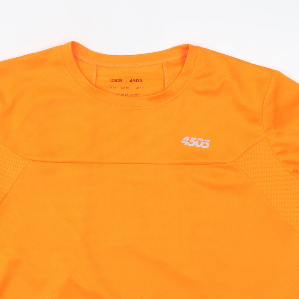 ASOS Womens Orange   Basic T-Shirt Size 14