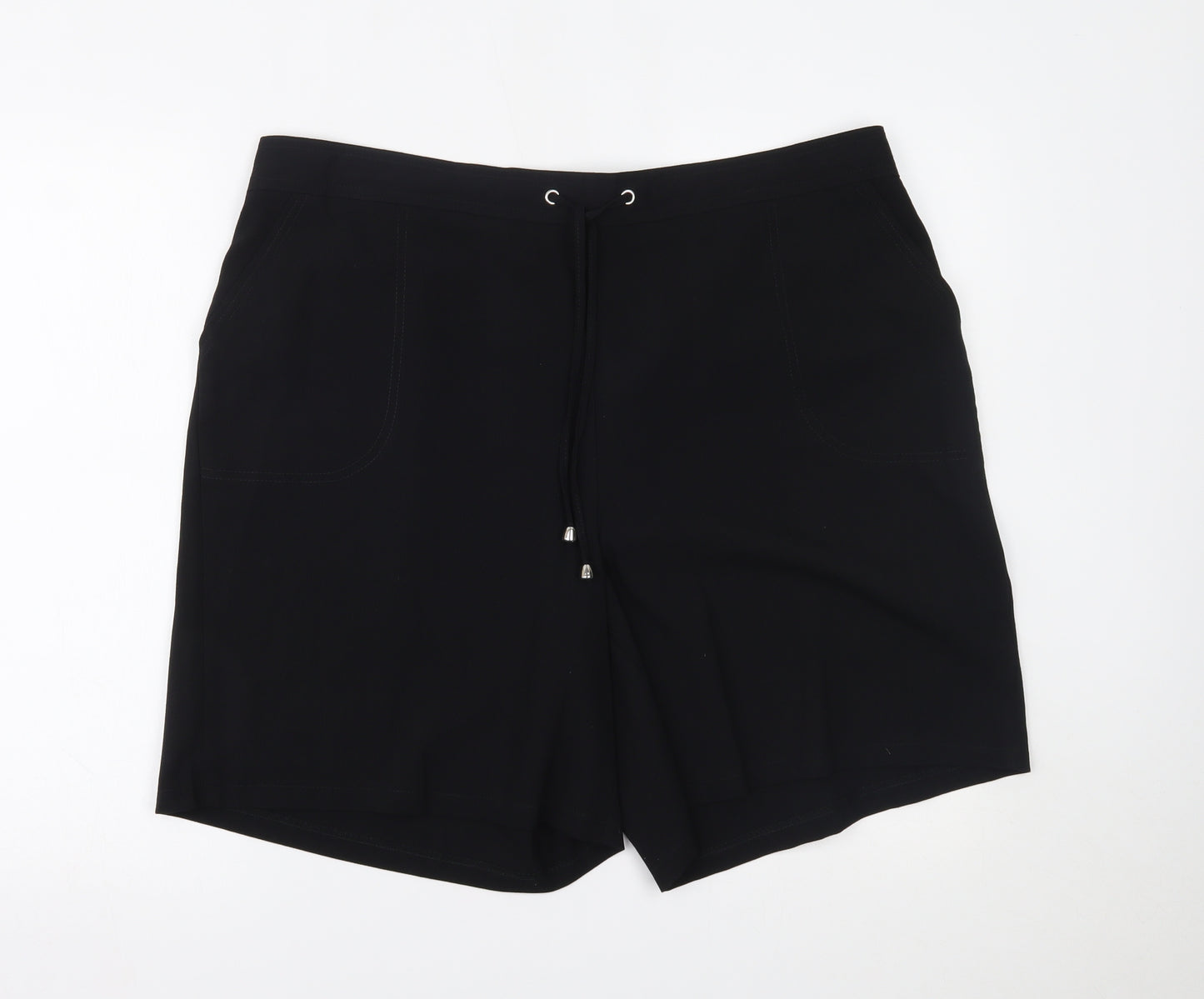 Papaya Womens Black   Paperbag Shorts Size 20