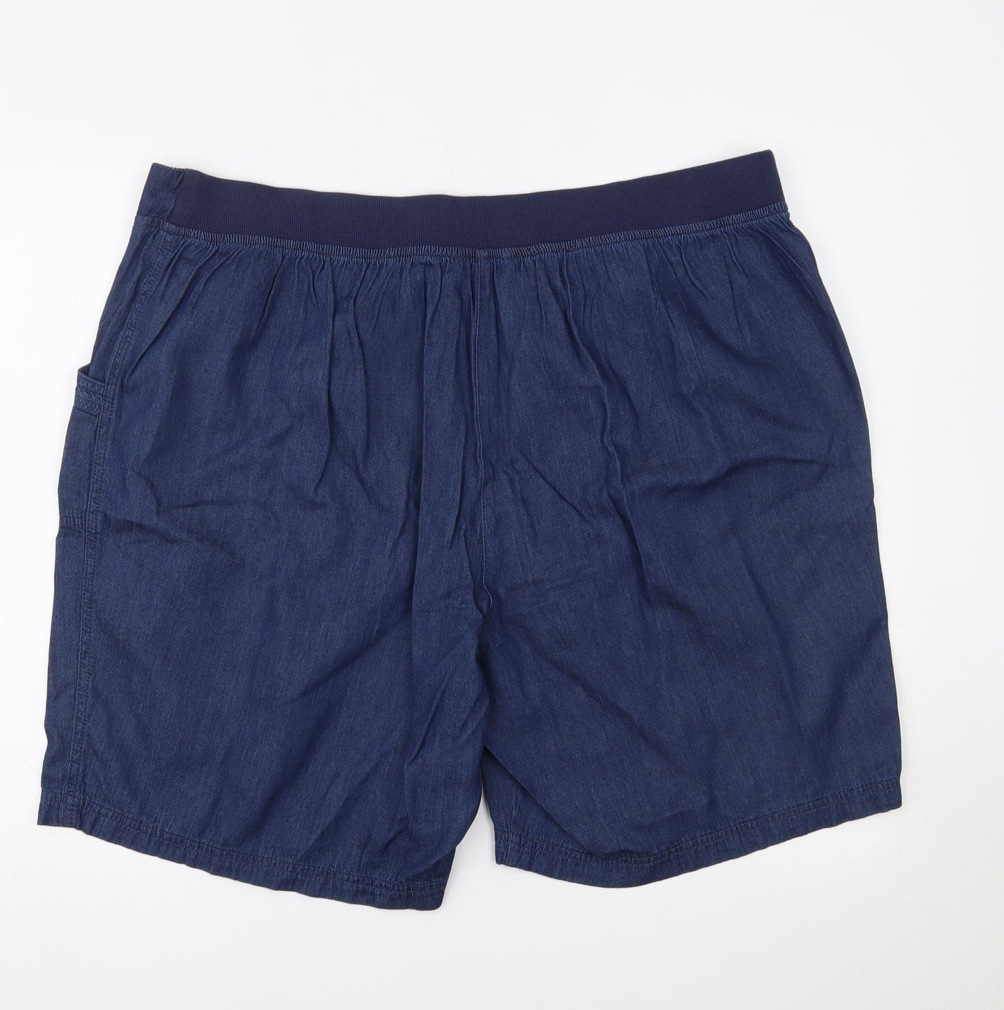 BM Casual Womens Blue   Paperbag Shorts Size 22