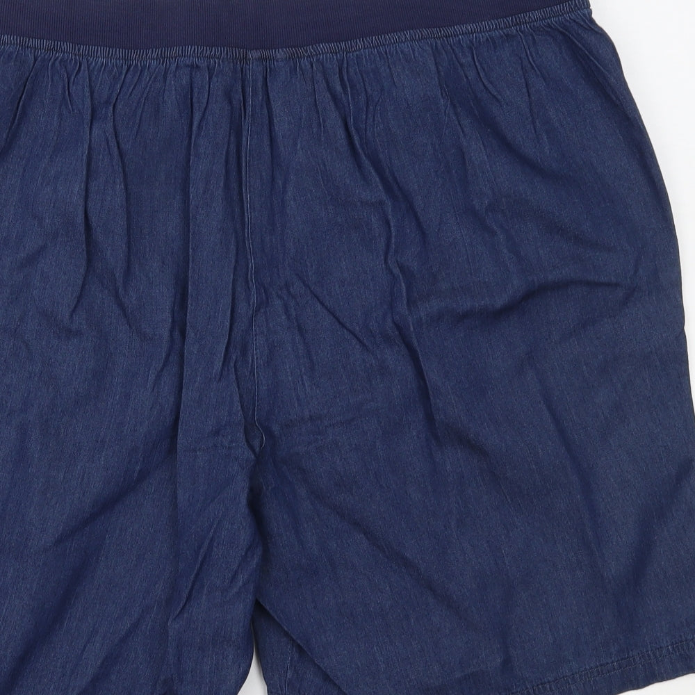 BM Casual Womens Blue   Paperbag Shorts Size 22