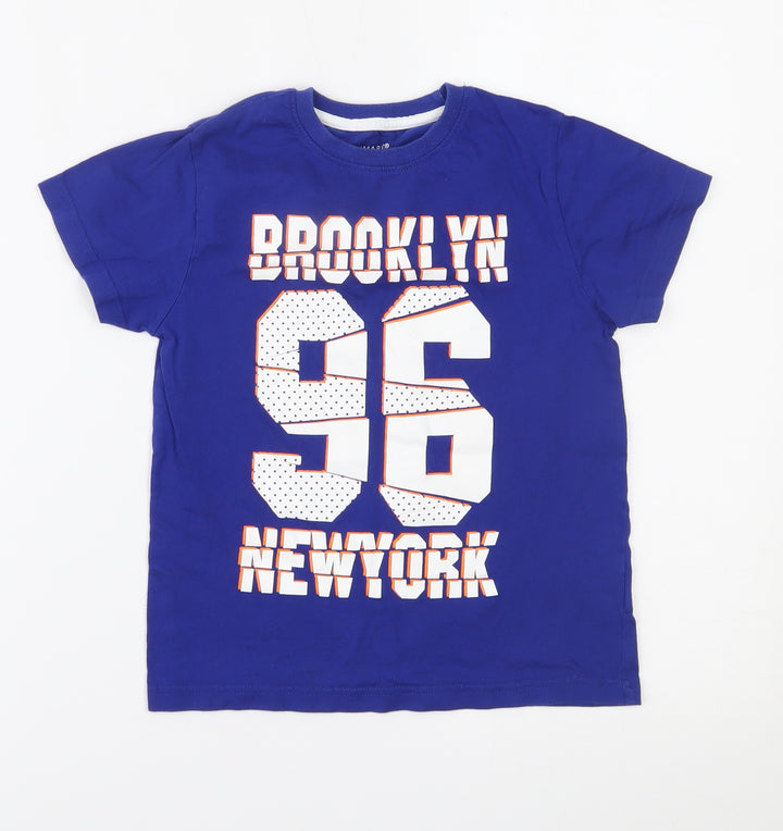 Primark Boys Blue Basic T-Shirt Size 6-7 Years