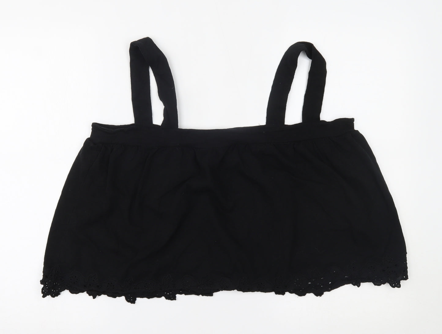 H&M Womens Black   Cropped Tank Size XL